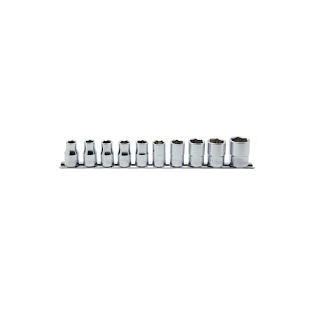 Ko-Ken Socket Set 10-22mm 6 Point 300mm 10 pieces 1/2 Sq. Drive, RS4400M/10 RS4400M/10